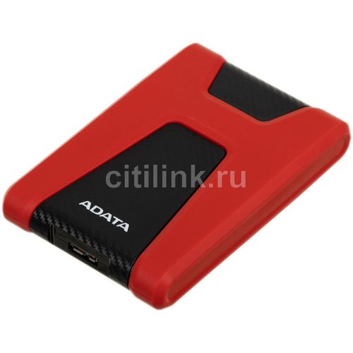 2ТБ Внешний диск HDD A-Data DashDrive Durable HD650, USB 3.0, красный [ahd650-2tu31-crd]
