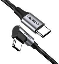 Изображение товара Кабель UGREEN US255 USB Type-C 1м, 3A в оплетке серый/черный