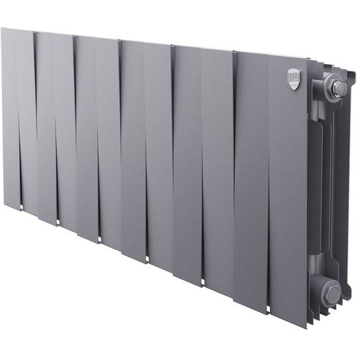 Радиатор биметаллический ROYAL THERMO PianoForte 300, 12 секций, боковое подключение, серебристый