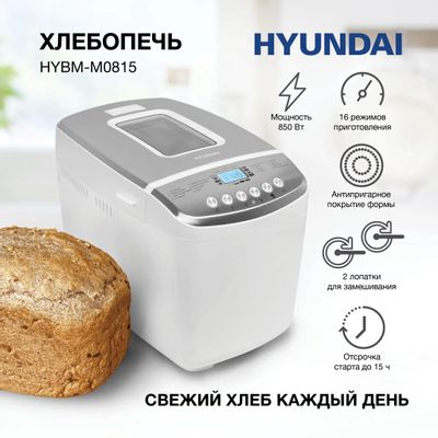 Хлебопечь Hyundai HYBM-M0815, белый – купить в Ситилинк | 1383586