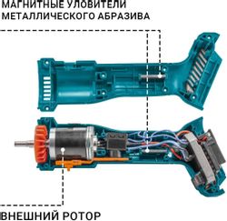 Угловая шлифмашина Bort BWS-21Li-Pro, аккумуляторная, без АКБ, без ЗУ