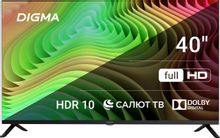 40" Телевизор Digma DM-LED40SBB36, FULL HD, черный, СМАРТ ТВ, Салют ТВ