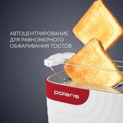 Тостер Polaris PET 0720,  белый/красный