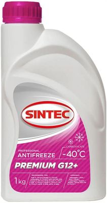 Характеристики Антифриз Sintec Premium G12+ G12+ розовый 0.93л 1кг ...
