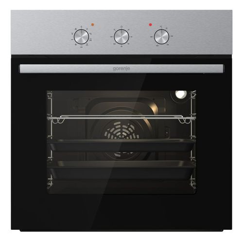 Духовой шкаф электрический Gorenje BO6727E03NX, 73л, дверца с 2 стеклами, черный/серебристый