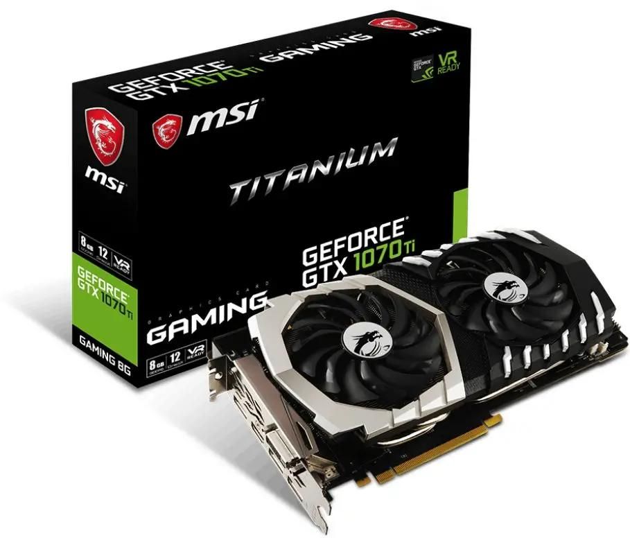 MSI NVIDIA GeForce GTX 1070Ti GeForce GTX 1070 Ti Titanium 8G 8 GDDR5 Ret 1025199