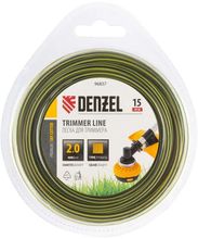 Изображение товара Леска для садовых триммеров DENZEL SkyCutter 2мм 15м совместима с бензокосами и электрическими мо