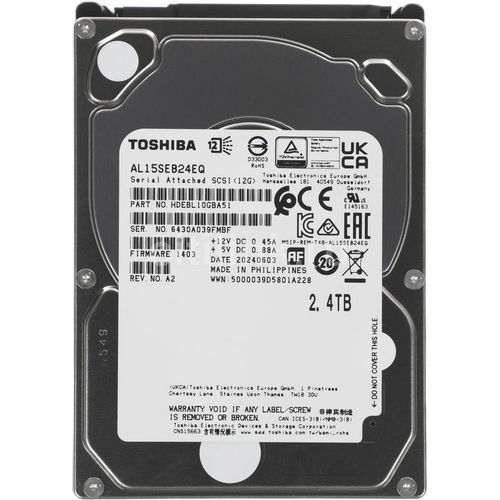 Жесткий диск Toshiba AL15SEB24EQ, 2.4ТБ, HDD, SAS 3.0, 2.5″, 10500об/мин