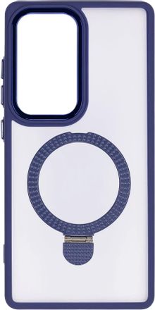 Чехол (клип-кейс) ZIBELINO Ring Stand Matte, для Samsung Galaxy S25 Ultra, темно-синий [zrs-sam-s25-ul-mt-blblu]