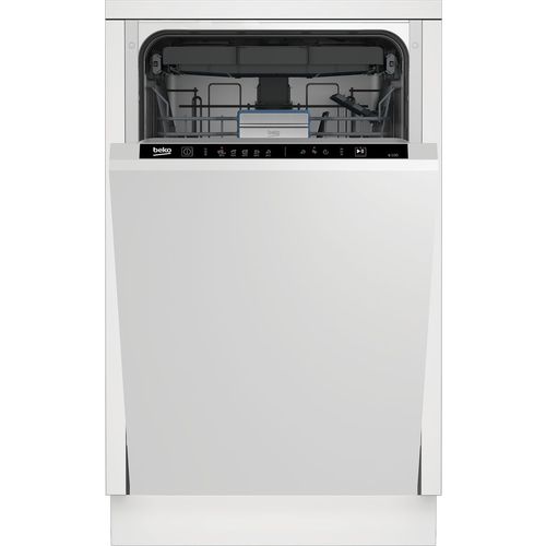 Встраиваемая посудомоечная машина Beko BDIS25063, узкая, ширина 44.8см, полновстраиваемая, загрузка 10 комплектов, белый