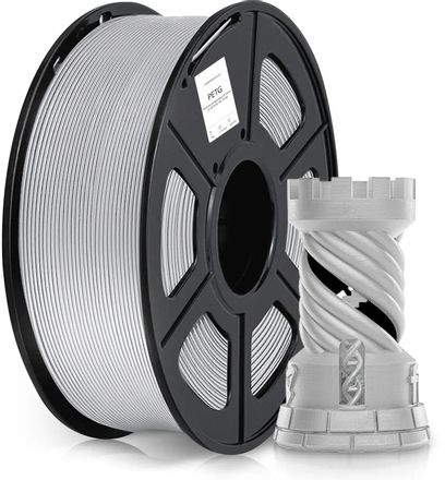 Пластик Cactus CS-3D-PETG-1KG-SILVER PETG/ 1.75мм/ 1кг/ 316м/ серебристый