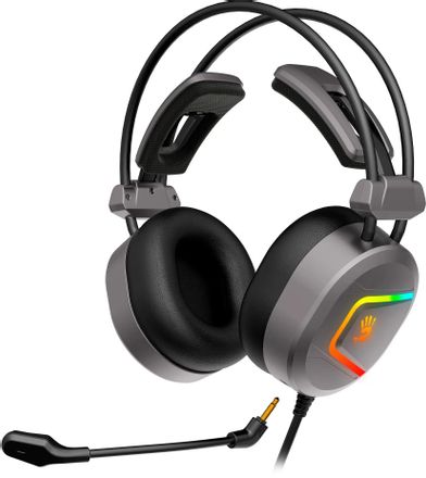 Гарнитура игровая A4TECH Bloody MC750,  для компьютера, мониторные,  проводные, серый [mc750 grey]