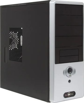 Корпус ATX LinkWorld 316-04, Midi-Tower, без БП,  черный и серебристый