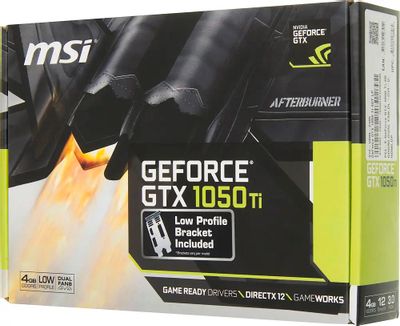 MSI NVIDIA GeForce GTX 1050TI GeForce GTX 1050 Ti 4GT LP 4 GDDR5 Low Profile Ret 410627
