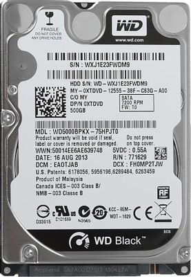 Wd black 500gb 2.5 on sale