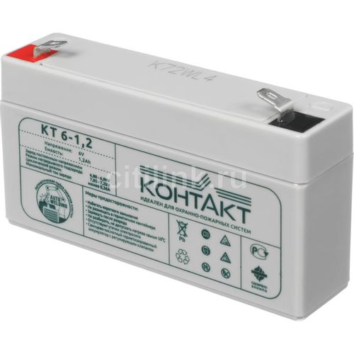 Аккумуляторная батарея КОНТАКТ КТ 6-1,2 для ИБП, 6В, 1.2Ач [kntkt0600012s48]