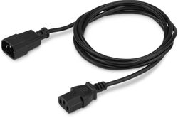 Кабель-удлинитель питания Buro AN23-1008-5, IEC C13 - IEC C14, черный