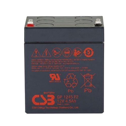 Аккумуляторная батарея CSB GP1245 F2 для ИБП, 12В, 4.5Ач