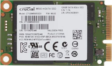 SSD накопитель Crucial M500 CT120M500SSD3 120ГБ, mSATA, SATA III