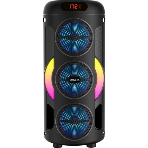 Музыкальный центр Digma D-MC1721, 10Вт, Bluetooth, FM, USB, micro SD, черный