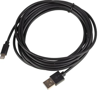 Кабель  Lightning (m) -  USB (m),  3м,  2.4A,  черный