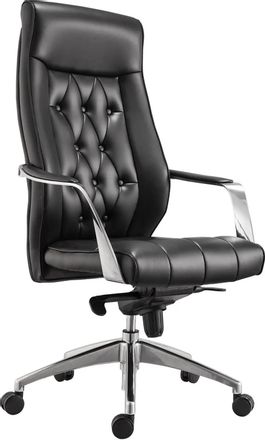 Кресло BRABIX Sonata EX-754, экокожа, до 125кг, мультиблок, фиксированные подлокотники,  черный