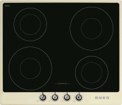 Индукционная варочная поверхность SMEG Victoria SI964PM,  стеклокерамика, бежевый