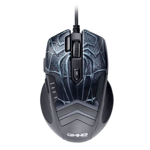Мышь проводная GMNG XM007, игровая, оптическая, USB, 10000dpi, черный и серый