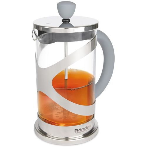 Френч-пресс Rondell Crystal Grey RDS-840, 1л, серый