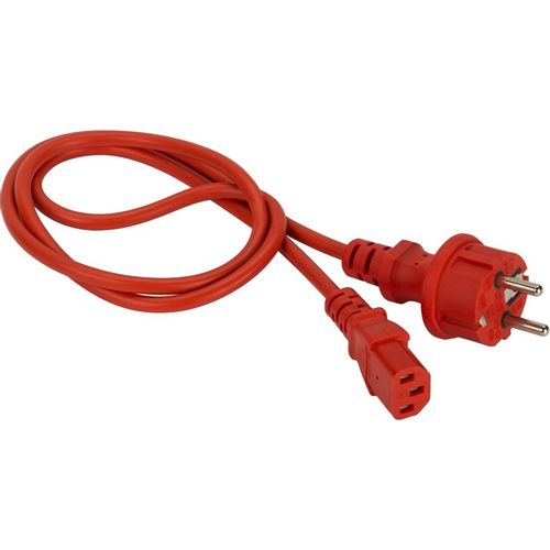 Шнур питания Lanmaster (LAN-PP13/SH-0.5-RD) C13-Schuko проводник.:3x0.75мм2 0.5м 220В 10А красный