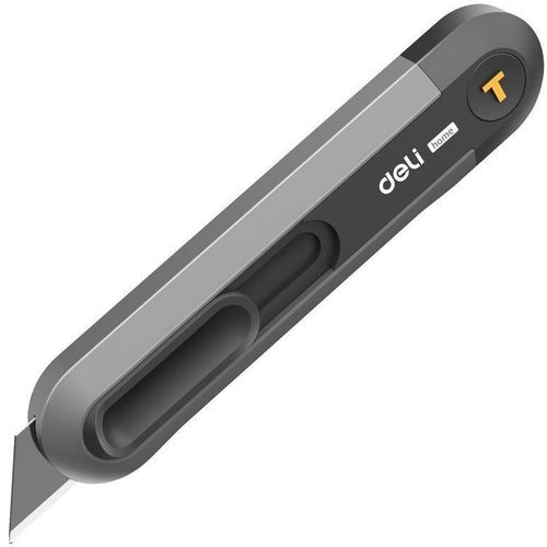 Нож Deli HT4008, 19мм, 1шт, серый/черный