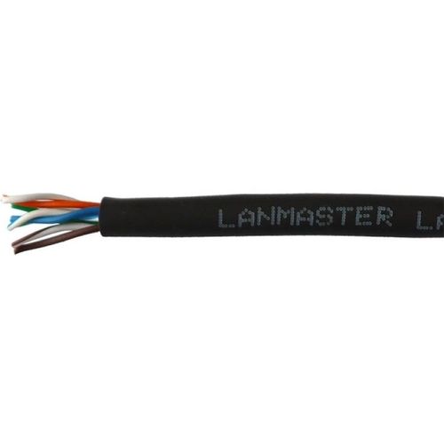 Кабель информационный LanMaster кат.5E, 305м, черный [lan-5eutp-hflt-bk]