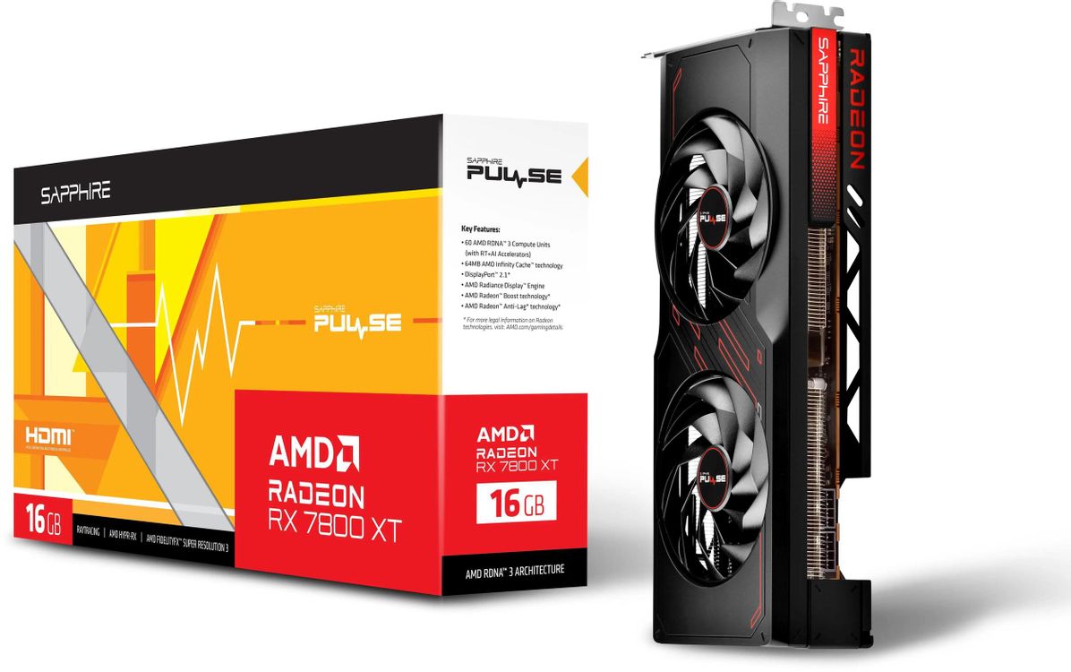 Видеокарта Sapphire AMD Radeon RX 7800XT 11330-02-20G PULSE RX