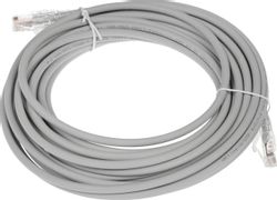 Патч-корд WRLINE вилка RJ-45, вилка RJ-45, кат.5E, LSZH, 10м, серый