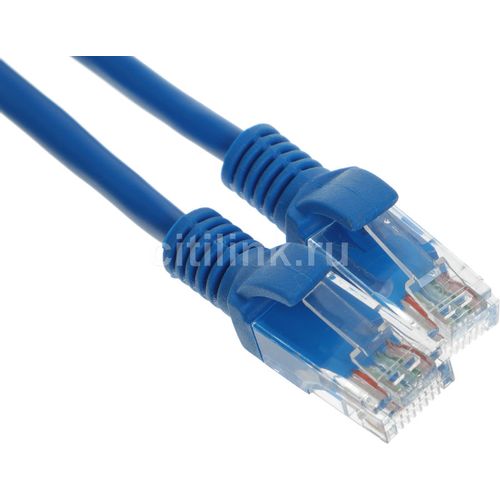Патч-корд CABLEXPERT PP12-1.5M/B литой (molded), UTP, кат.5E, 1.5м, 4 пары, 26AWG, алюминий омедненный, многожильный, синий