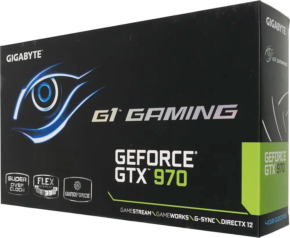 Видеокарта GIGABYTE NVIDIA GeForce GTX 970 GV-N970G1 GAMING-4GD 4ГБ GDDR5,  OC, Ret – купить в Ситилинк | 964577