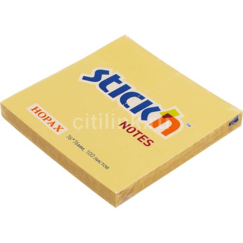 Блок самоклеящийся бумажный STICK`N 21391, 76x76, 100 л, пастель, оранжевый 12 шт./кор.
