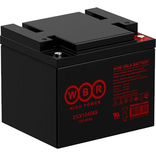 Аккумуляторная батарея WBR EVX12450S для ИБП, 12В, 45Ач [evx12450s wbr]