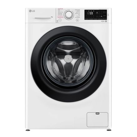 Стиральная машина LG F2M5NS6W, с фронтальной загрузкой, 6кг, 1200об/мин, с паром, инверторная