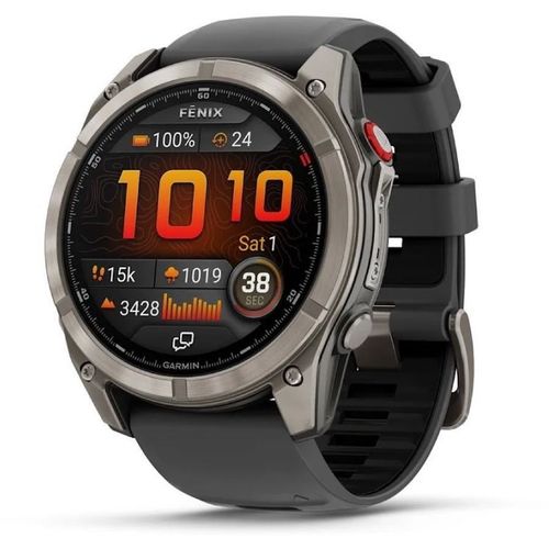 Смарт-часы Garmin Fenix 8 Pro, 51мм, 1.4", черный/серебристый