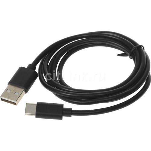 Кабель Buro USB Type-C (m) — USB (m), 1.2м, 2A, черный [usb-tc-1.2b2a]
