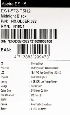 Acer aspire es 15 ssd hotsell