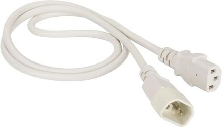 Шнур питания Lanmaster (LAN-PP13/14-1.0-WH) C13-С14 проводник.:3x0.75мм2 1м 220В 10А белый