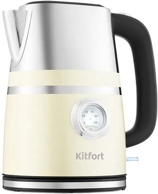 Чайник электрический KitFort КТ-670-3, 2200Вт, бежевый