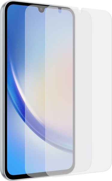 Защитная пленка для экрана Samsung для Samsung Galaxy A34 прозрачная, 2 шт, с аппликатором для разглаживания, прозрачный [ef-ua346ctegru]