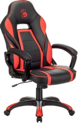 Кресло игровое A4TECH Bloody GC-350, на колесиках, эко.кожа, черный/красный