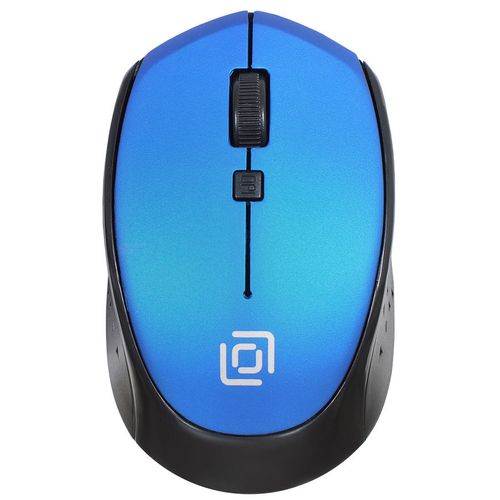 Мышь беспроводная Oklick 488MW, радио, оптическая, USB, 1600dpi, черный и синий [1196569]