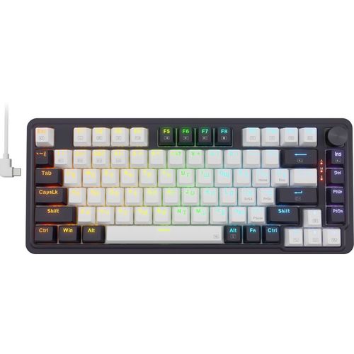 Клавиатура Redragon Ucal Pro, беспроводная, USB, Bluetooth/Радиоканал, механическая, черный/белый [72008]