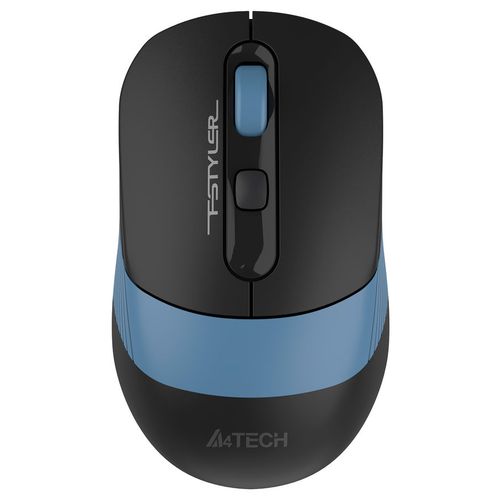 Мышь беспроводная A4TECH Fstyler FB10C, Bluetooth/Радио, оптическая, USB, 2000dpi, черный и синий [fb10c ash blue]