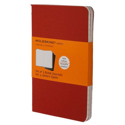 Блокнот Moleskine Cahier Journal, 80стр, в линейку, клюквенный [ch116]